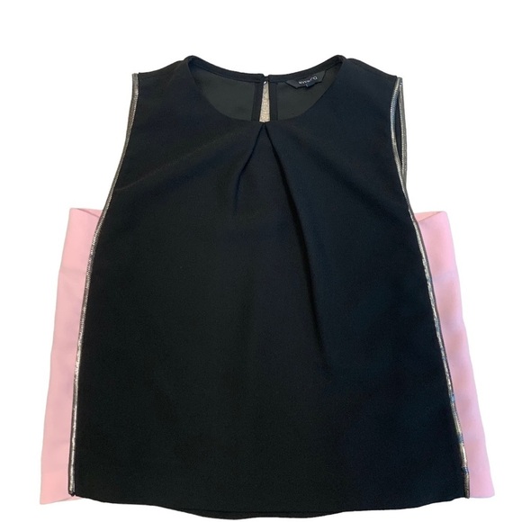 Rw&co pink black sleeveless blouse Sz M - Picture 1 of 12